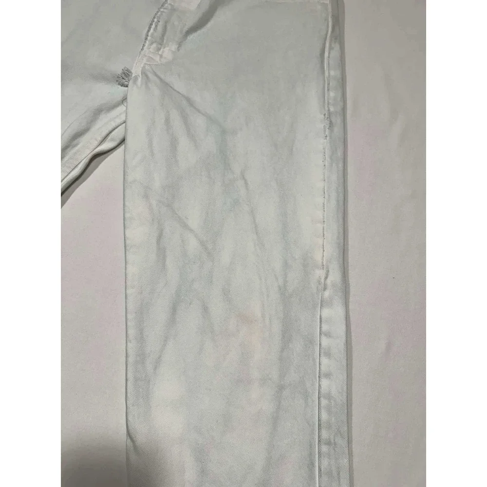 Levis 540 Vintage Orange Tab Relaxed Fit White Jeans Distressed 29x31